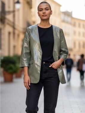 NWOT Beulah Brand Vegan Leather Jacket